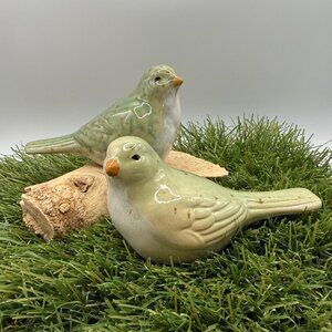 Ceramic Bird Figurines Set of Two